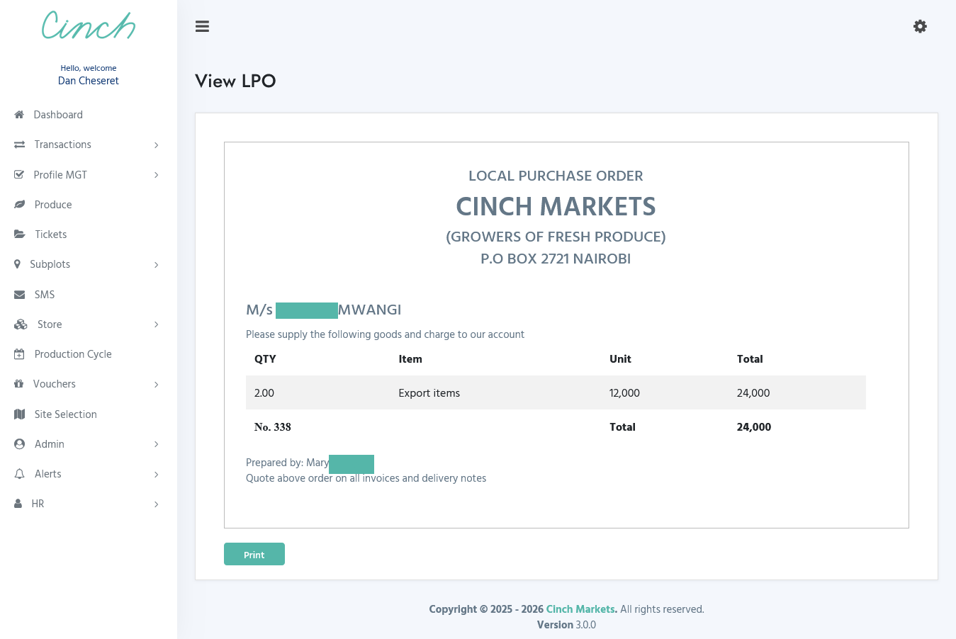 Cinch Markets Web App LPO