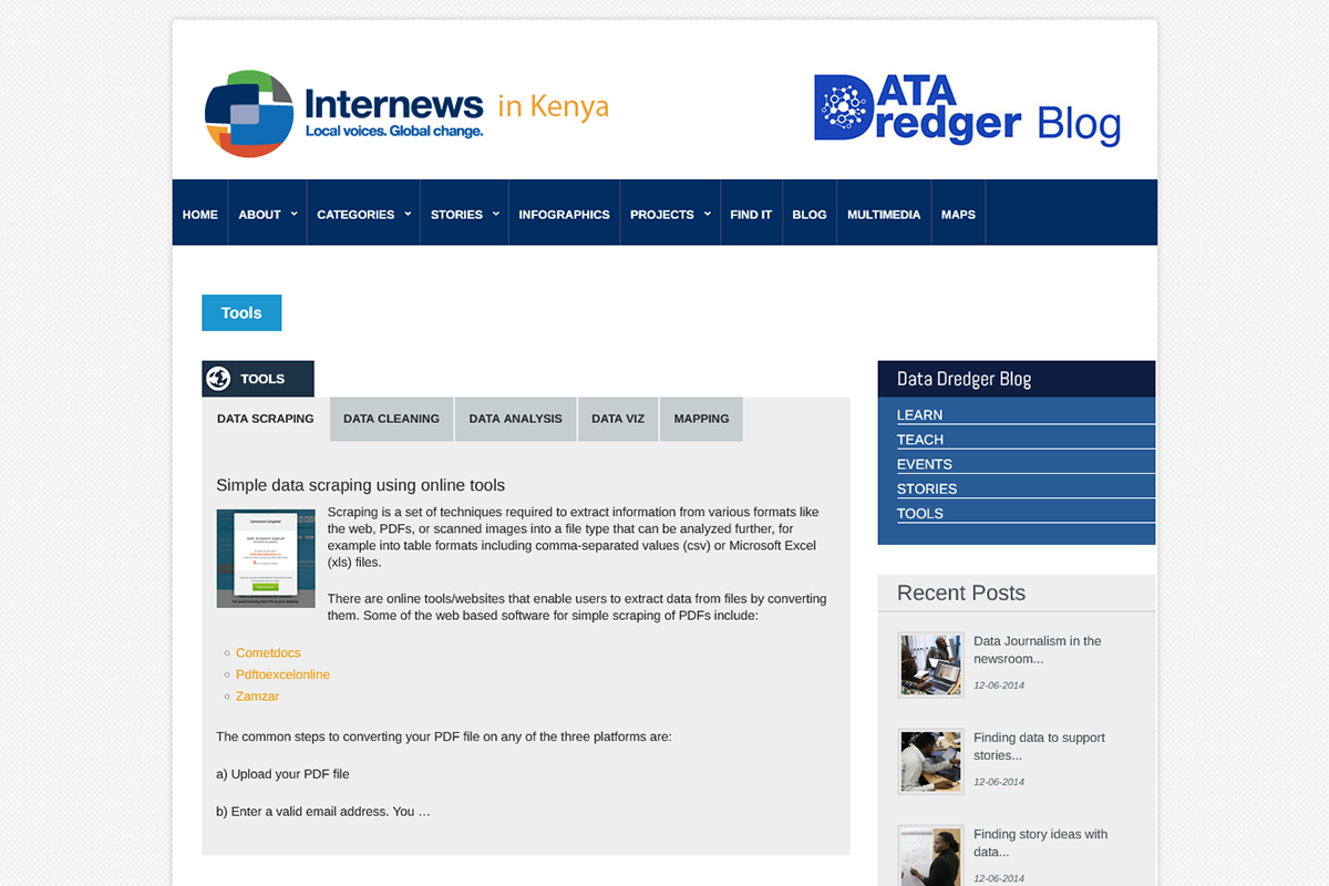 Internews Kenya Data Journalism Blog Data Journalism Tools