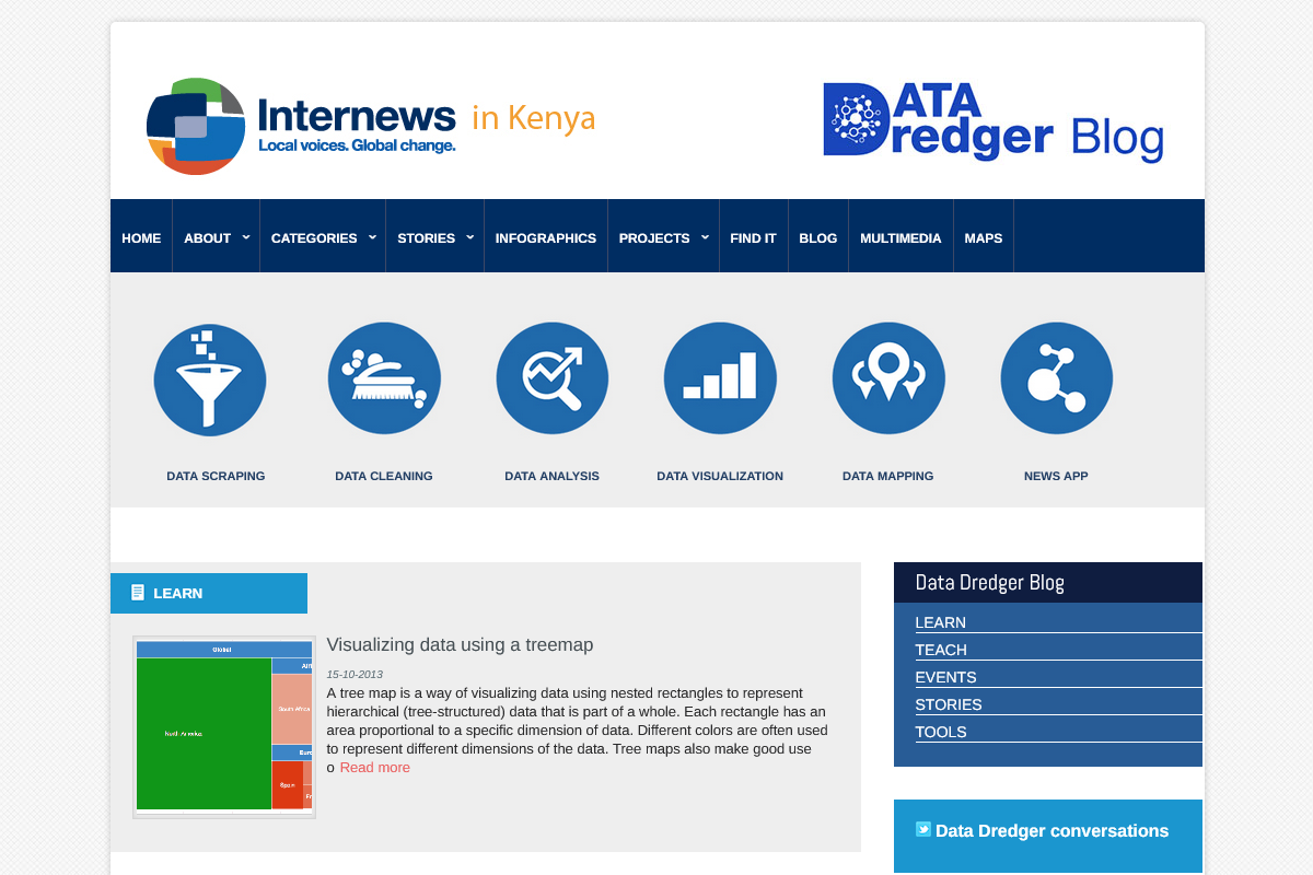 Internews Kenya Data Journalism Blog Home