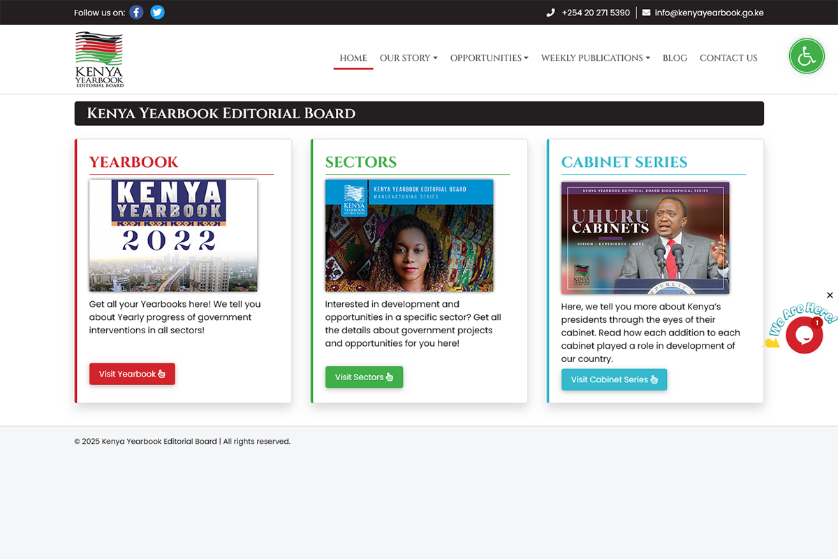 Kenya Yearbook Website Home