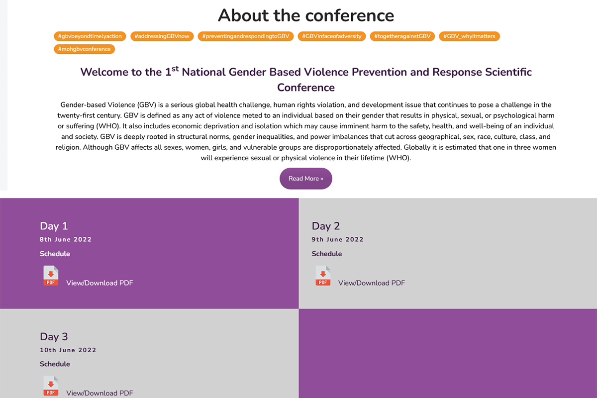 MOH GBV Conference 2022 About