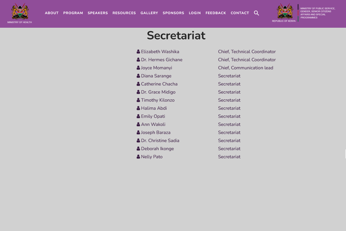 MOH GBV Conference 2022 Secretariat