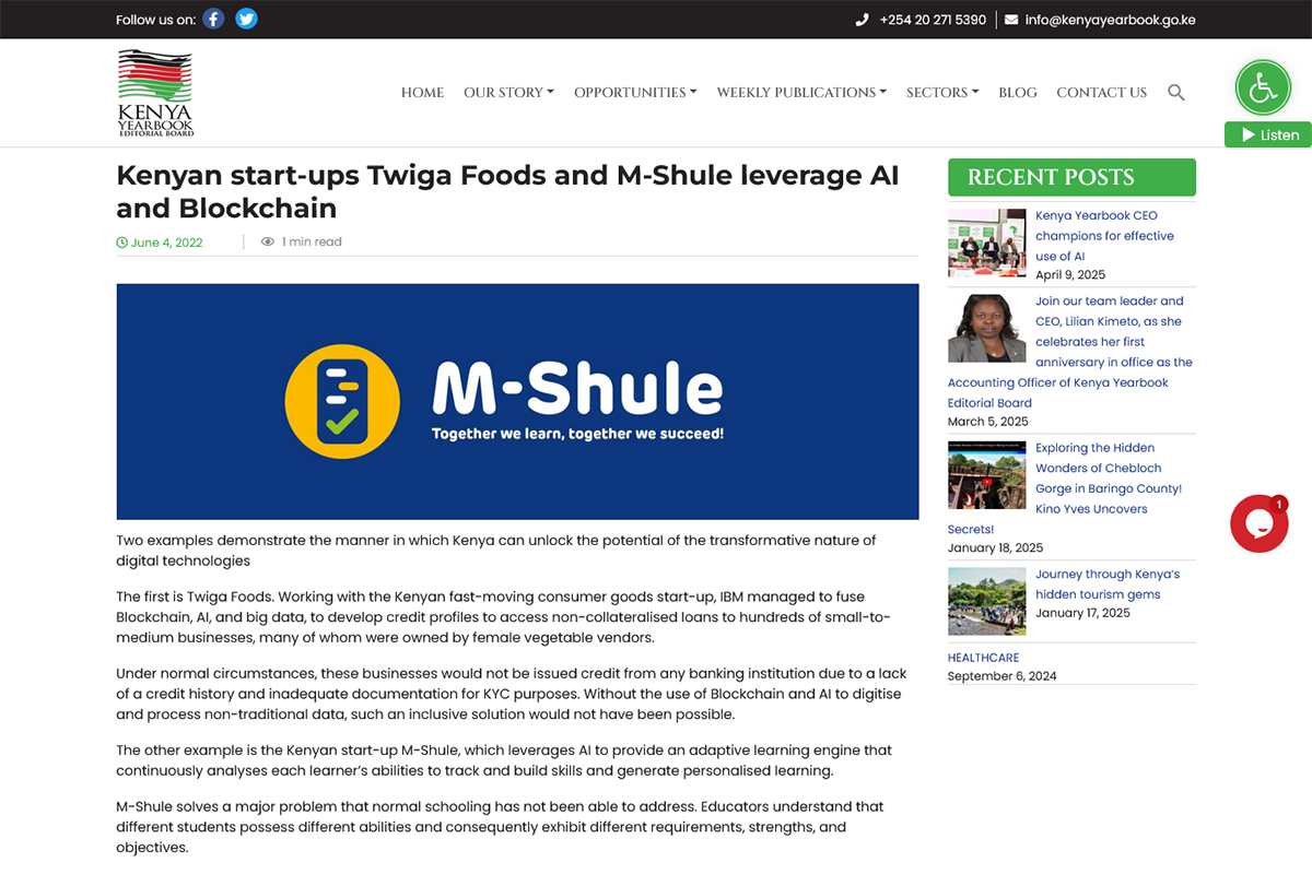 Kenya Yearbook Sectors - Kenyan Startups